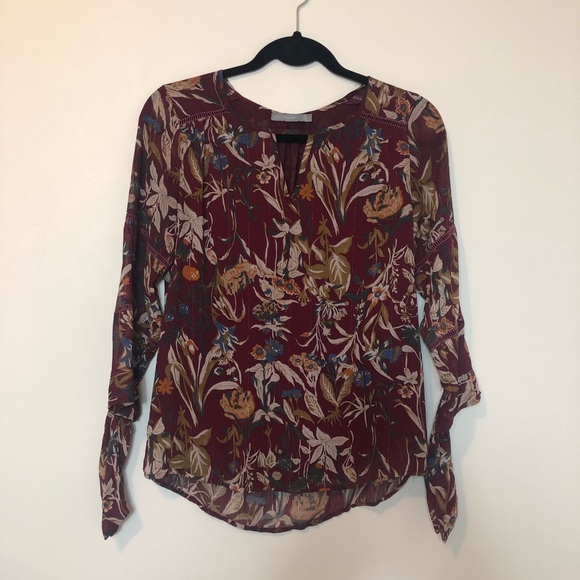 Octavia floral top fall colors size xs - Picture 2 of 6
